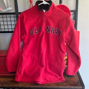 Vintage Old Navy pullover 1/4 zip up youth boys size Large